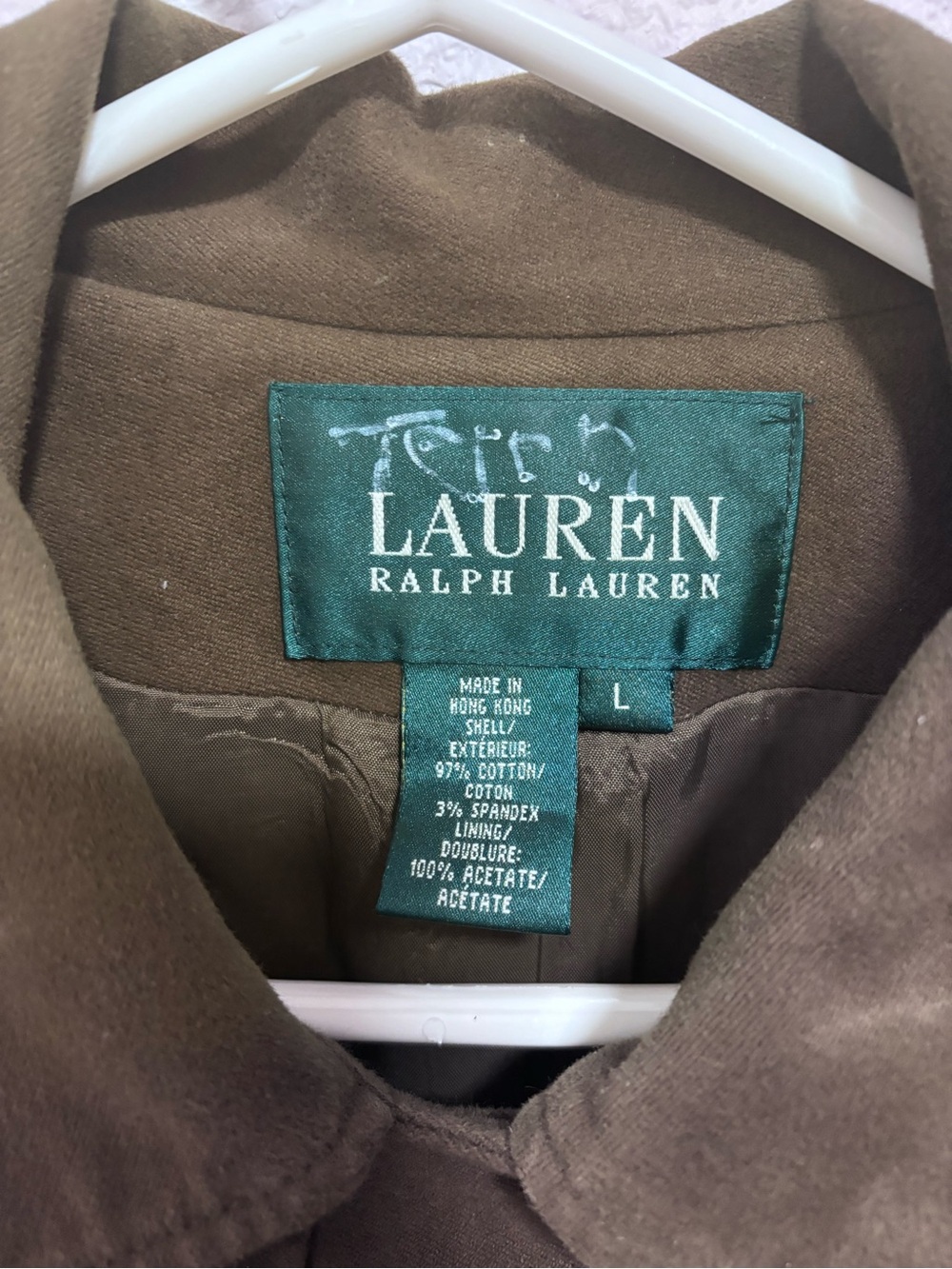 Ralph Lauren Olive Green Double-Breasted Pea Coat - Picture 2 of 4